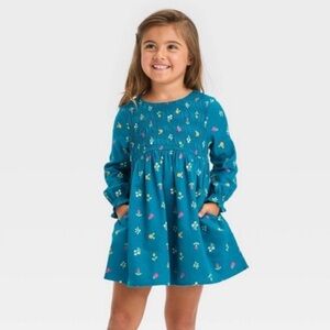 Cat & Jack Floral Twill Dress, Size 5T